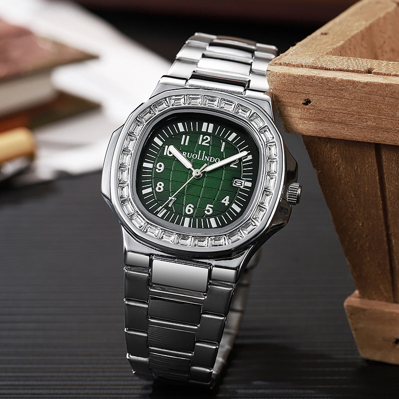 Men’s Stainless Steel Luminous Calendar Watch