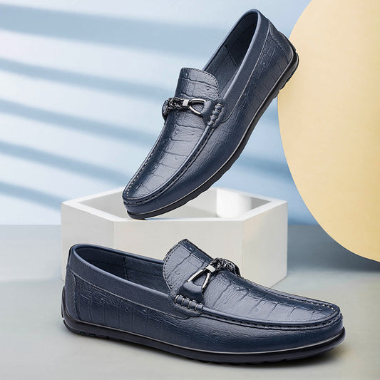Men’s Embossed Leather Casual Shoes