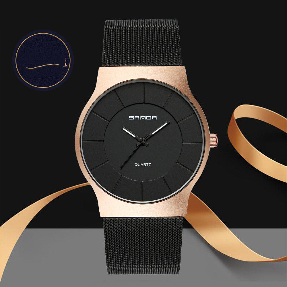 Sunda Luxury Blue Glass Quartz Watch