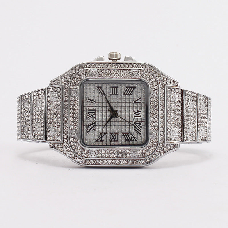 Luxury Ladies Square Diamond Watch