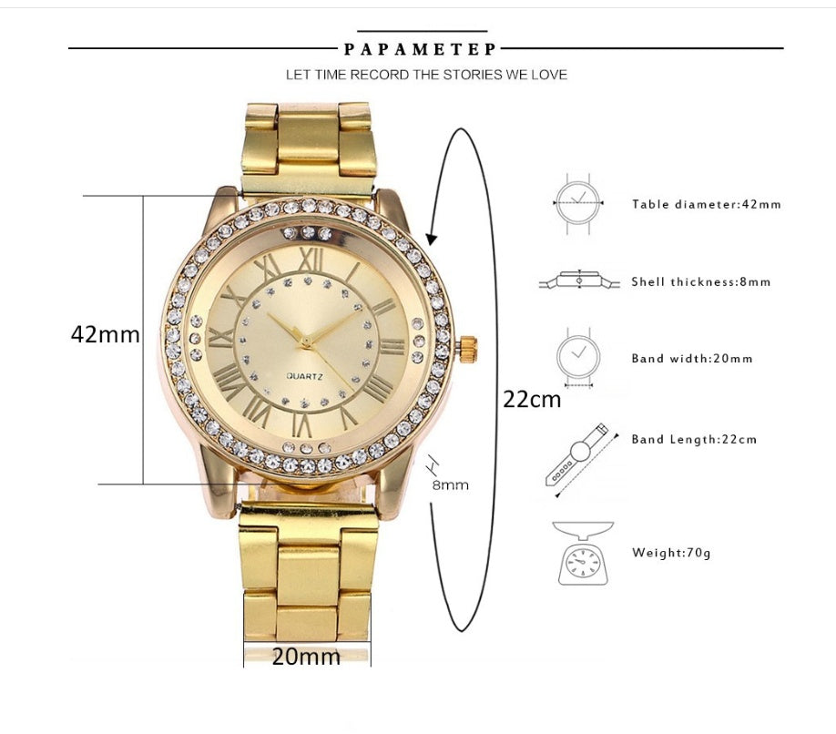 Luxury Women’s Rhinestone Quartz Watch