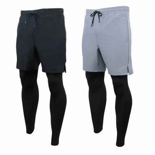 Two-Piece Men's Quick-Dry Fitness Jogger Pants – Lightweight, Elastic Waist, Breathable Sportswear