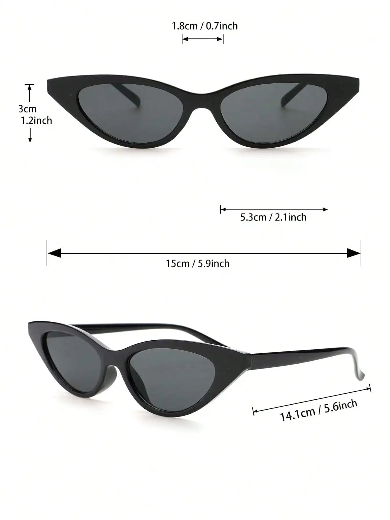 3-Piece Unisex Sunglasses Set – Cat Eye, Round & Square Frames for Outdoor Adventures