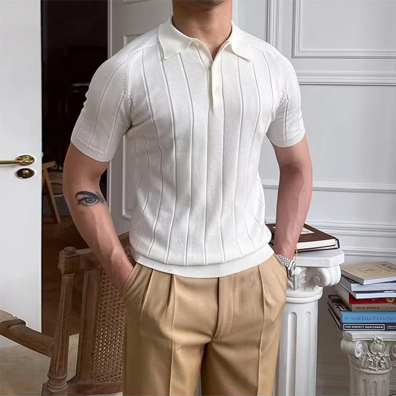 Men’s Slim Knit Polo Shirt