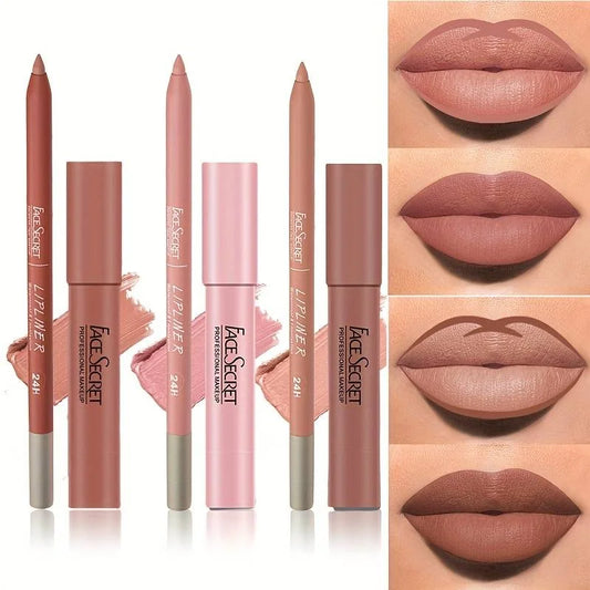 Luxury Matte Lip Liner & Lipstick Set – Waterproof, Long-Lasting, Soft Matte Finish, Premium Women’s Makeup