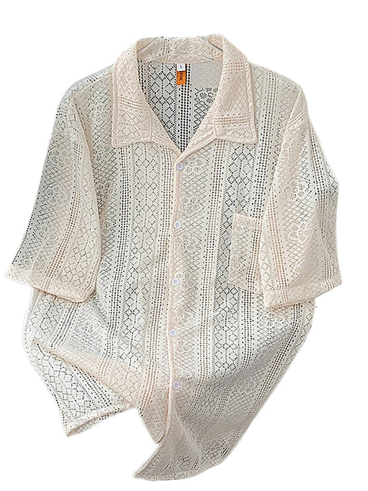 Men's Vintage Hollow Loose-Fit Summer Shirt