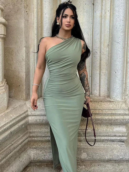 Women's Summer Maxi Dress – Elegant Sleeveless Split Design, Perfect for Parties