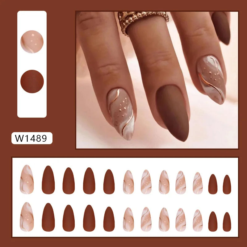 24pcs Pink Gradient Press-On Nails – Yellow Flower Design, Glossy Finish, Reusable Full Cover