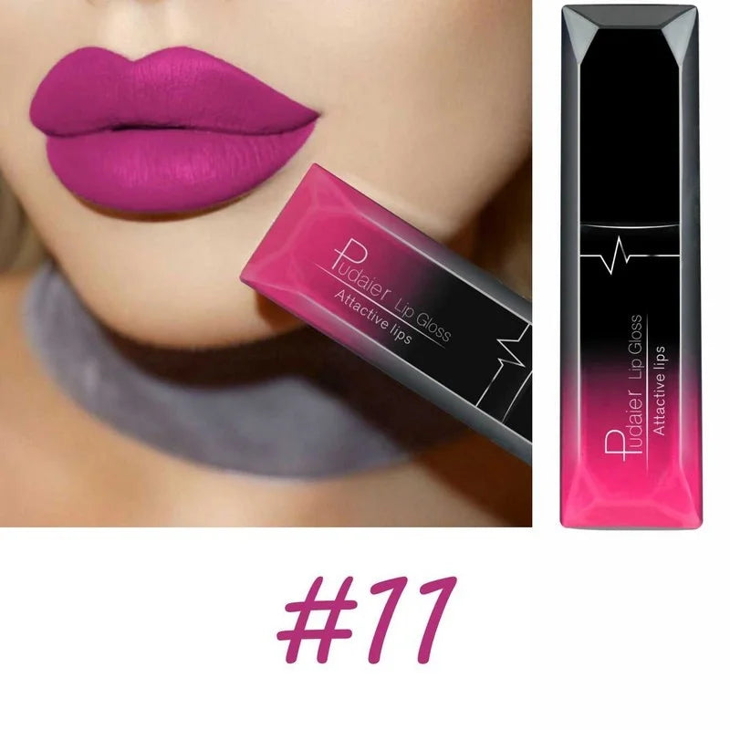 17-Color Premium Matte Liquid Lipstick Set – Long-Lasting, High-Pigment Lip Gloss & Lip Cream Collection
