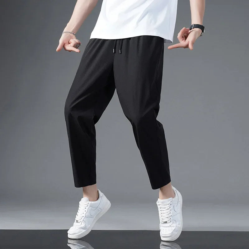 Men’s Ice Silk Summer Crop Pants