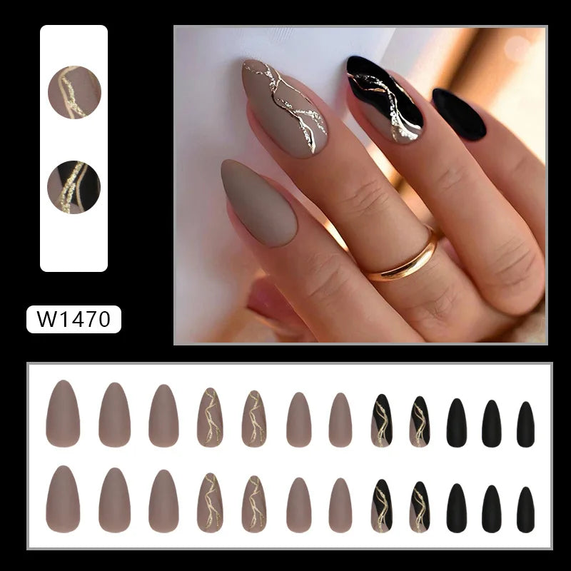 24pcs Pink Gradient Press-On Nails – Yellow Flower Design, Glossy Finish, Reusable Full Cover