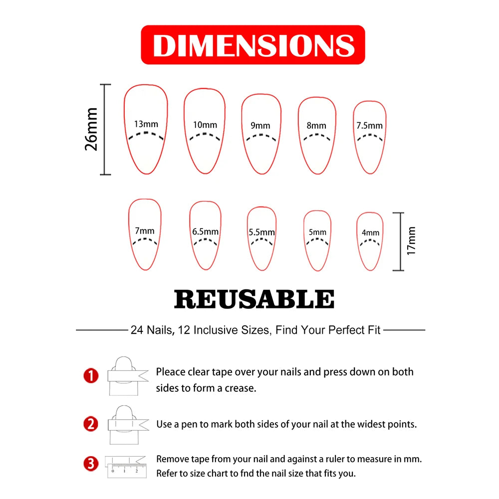 24pcs Medium Drop Shape Press-On Nails – Red Gold Matte Finish, Full Coverage Wearable Nail Set