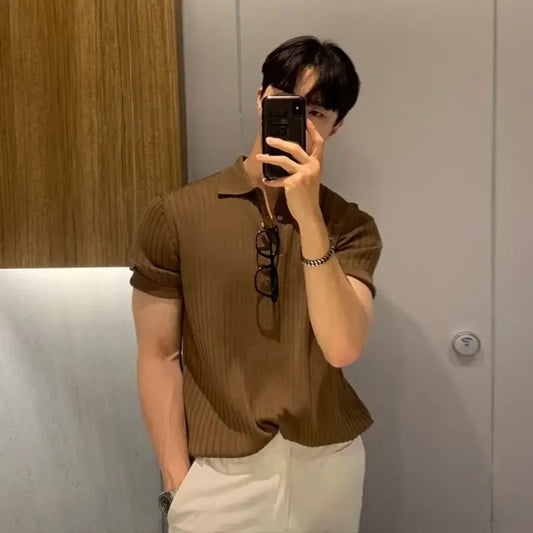 Men’s Breathable Polo Shirt – Casual Summer Comfort Fit