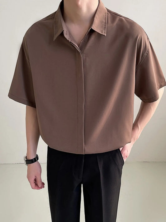 Men's Ice Silk Comfort Shirt – Four-Season Wear