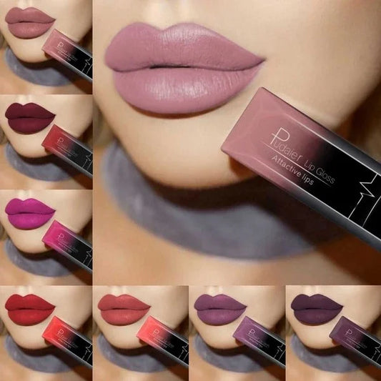 17-Color Premium Matte Liquid Lipstick Set – Long-Lasting, High-Pigment Lip Gloss & Lip Cream Collection
