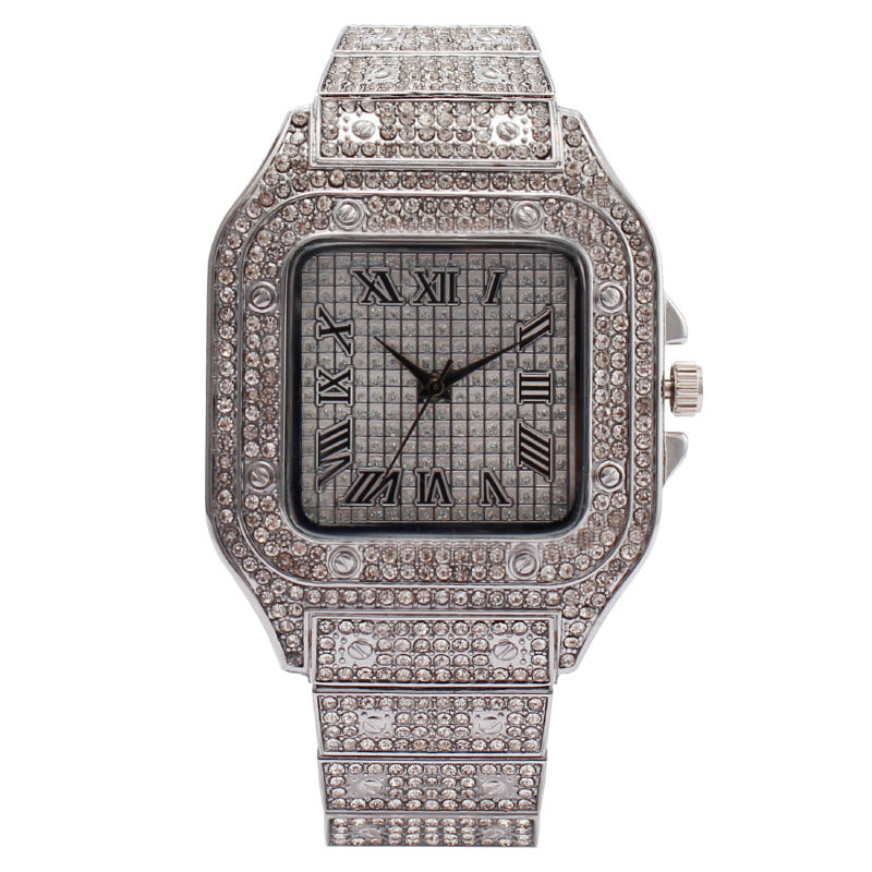 Luxury Ladies Square Diamond Watch