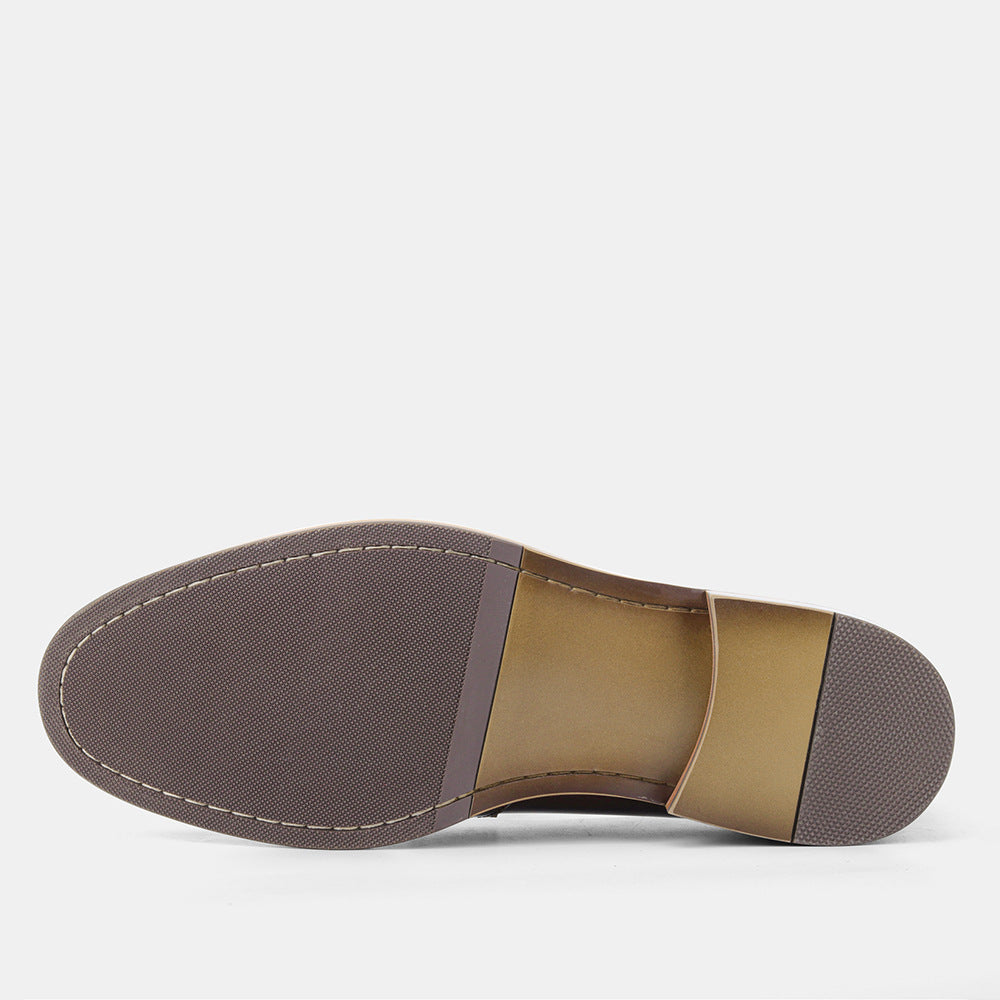 Men’s Wood Grain Tassel Loafers – American Size